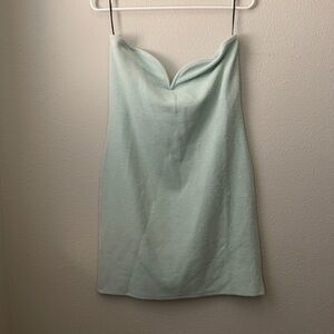 Elegant Mint Green Strapless Dress